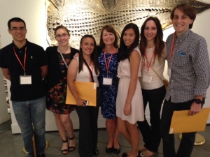 Maria Villalpando (second from left) and Mariano Aufiero (far right) attend the LSAMP annual conference.